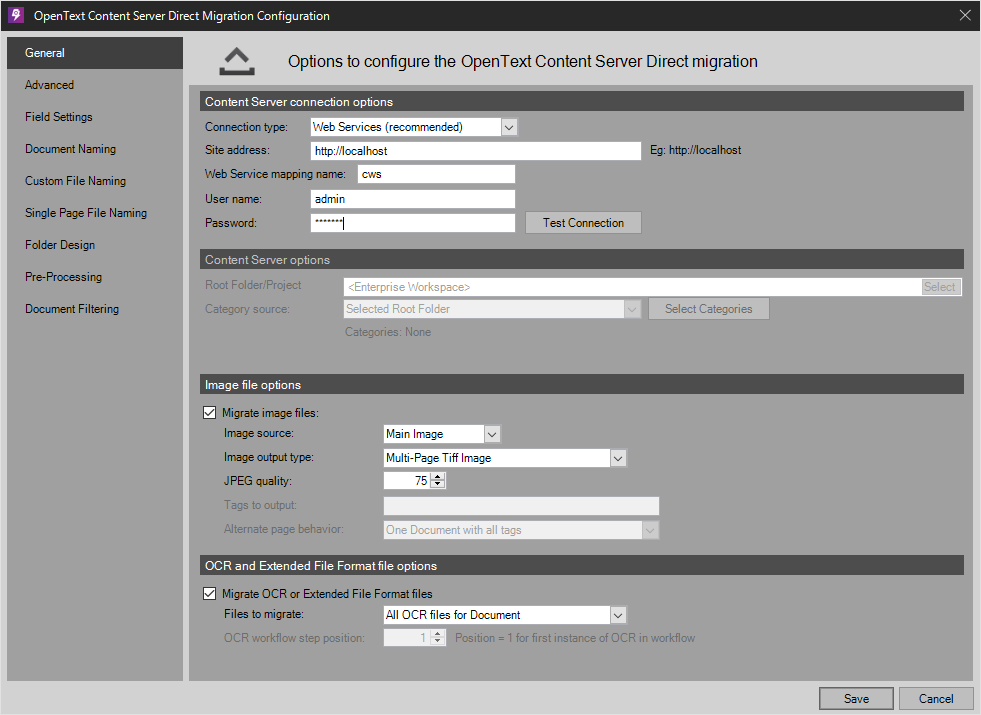 OpenText Content Server Migration Configuration – PSIGEN Support Portal